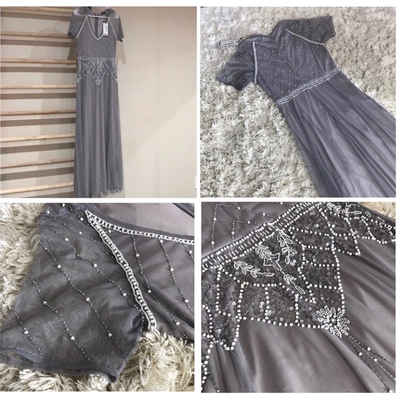 NWT Boohoo “Mai” Beaded Embellished Dress sz US 8 - Picture 4 of 8